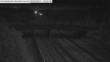 Traffic Cam Vallda: Sandsjöbacka faunabro norrut
