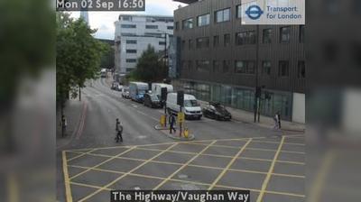 London Traffic and Landscape on Vaughan Way