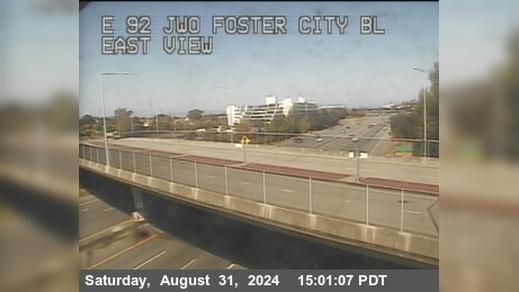 Traffic Cam Foster City › East: TVE01 -- SR-92 : Just West Of - Blvd