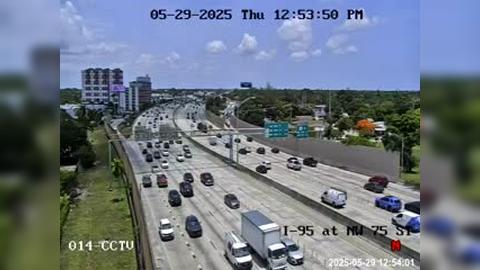 Traffic Cam Miami: I-95 at Northwest 75th Street