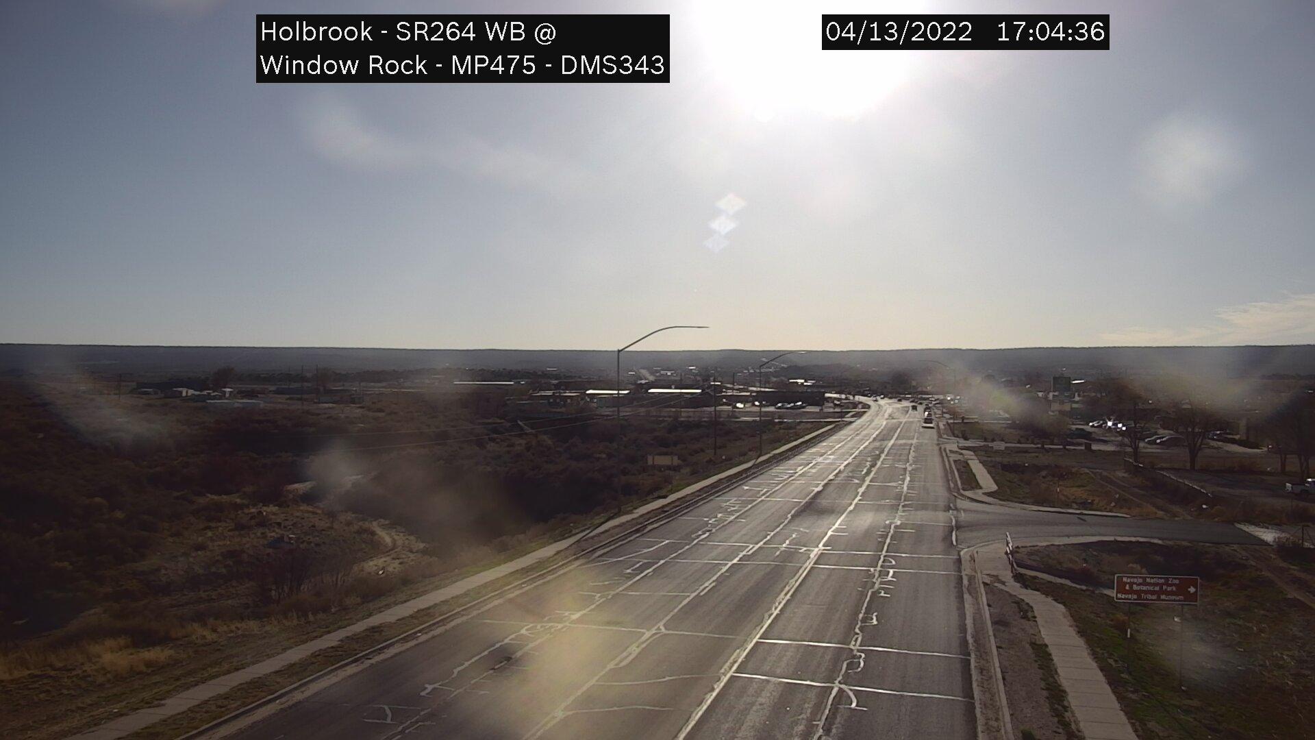Traffic Cam Tse Bonito › West: SR-264 WB 475.00 @Window Rock - DMS343