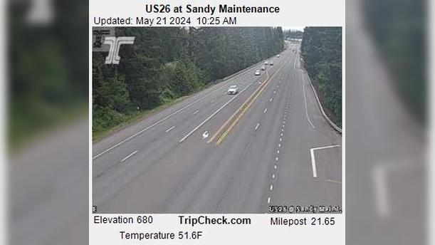 Traffic Cam Kelso: US26 at Sandy Maintenance