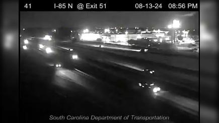 Traffic Cam Greenville: I-85 N @ Exit 51 (Woodruff Rd)