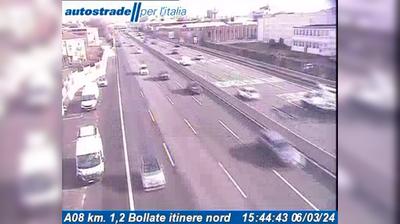 Preview delle webcam di Cassina di Pra: A08 km. 1,2 Bollate itinere nord