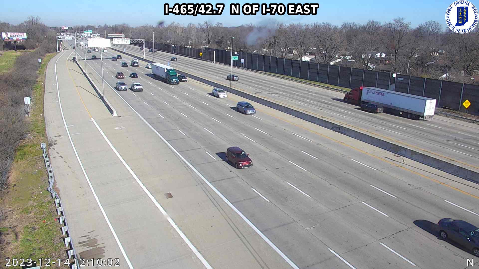 Traffic Cam Indianapolis: I-465: I-465/42.7 N OF I-70 EAST: I-465/42.7 N OF I-70 EAST