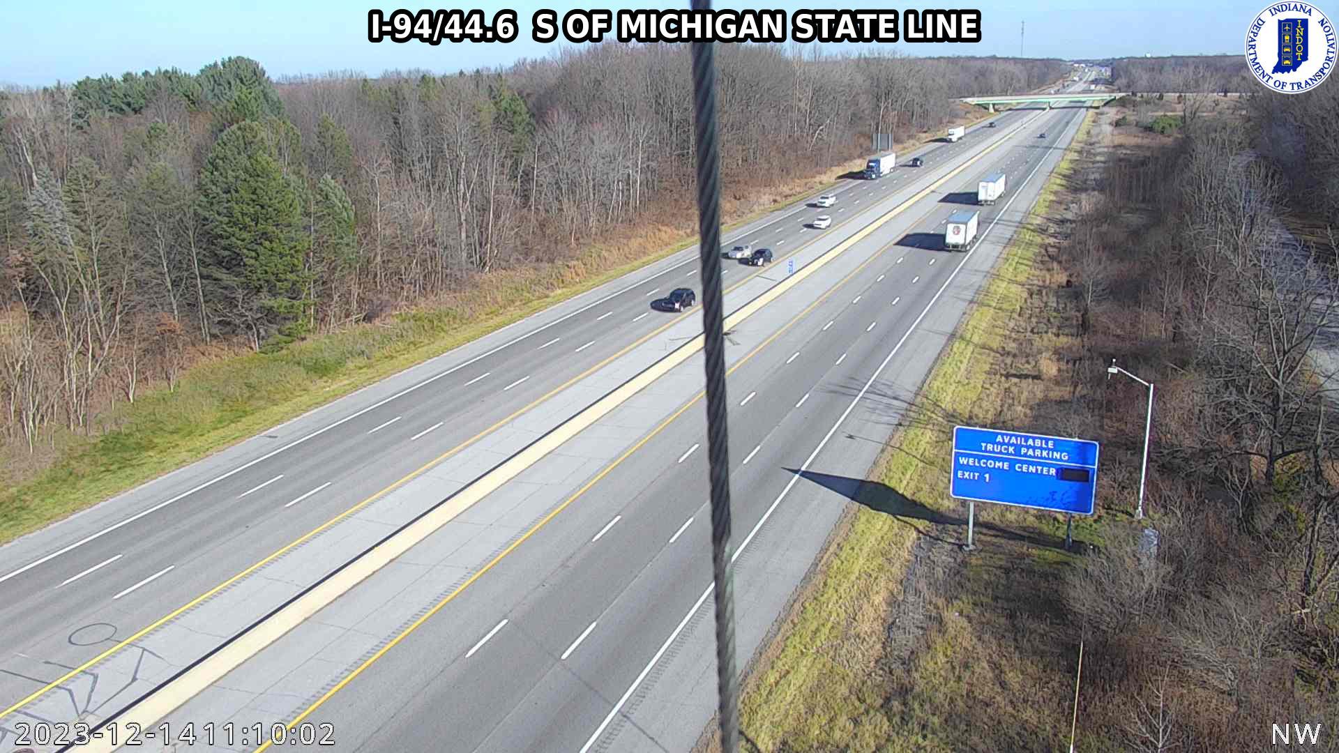 Traffic Cam Andry: I-94: I-94/44.6 S OF MICHIGAN STATE LINE: I-94/44.6 S OF MICHIGAN STATE LINE