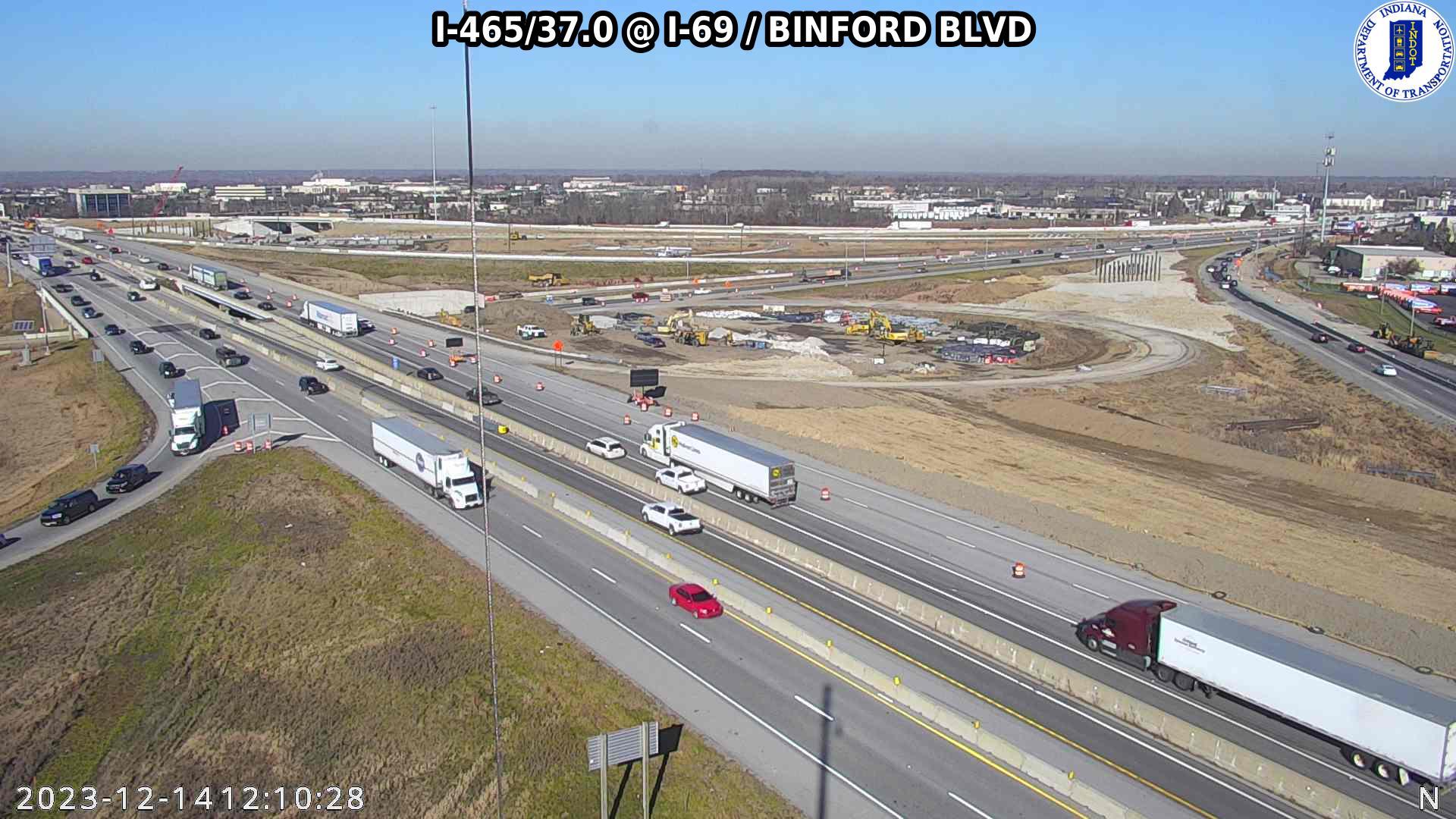 Traffic Cam Indianapolis: I-465: I-465/37.0 I-69/BINFORD BLVD: I-465/37.0 I-69/BINFORD BLVD