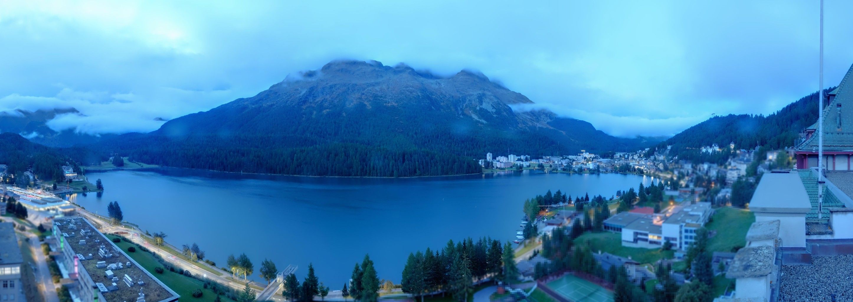 Sankt Moritz: Badrutt's Palace Hotel - Lake Saint Moritz - Piz Mezdi