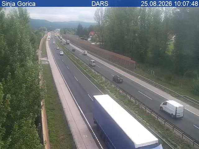 Traffic Cam Sinja Gorica: A1/E61/E70, Ljubljana - Koper, odsek Ljubljana - Vrhnika