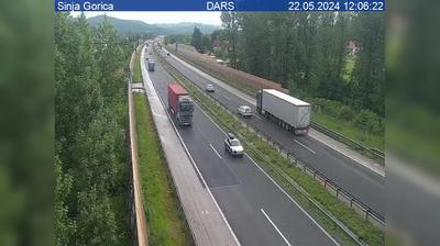 Zadnja slika ob 12h: Avtocesta Ljubljana - Koper, odsek Ljubljana - Vrhnika, Sinja Gorica