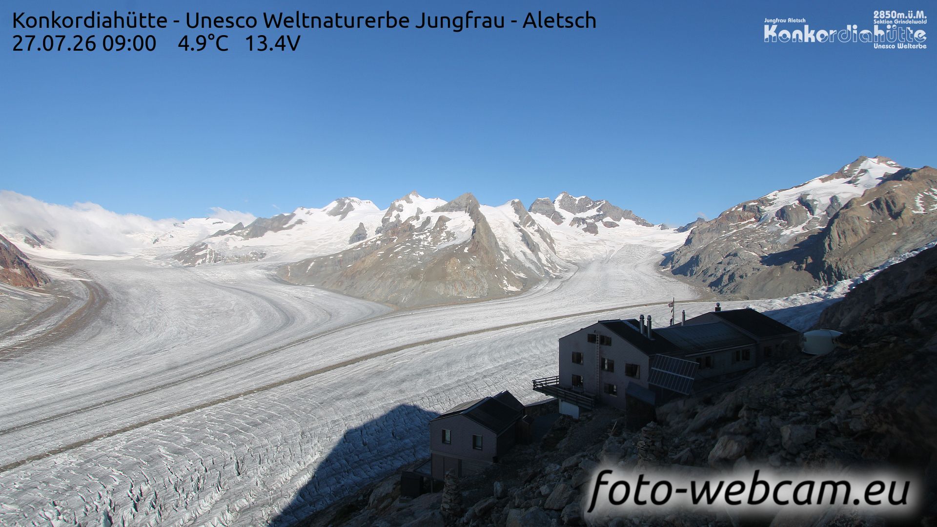 Fieschertal: Konkordiahütte - Trugberg - Gletscherhorn - Jungfraujoch - Hollandiahütte SAC - Ebnefluh - Jungfrau - Jungfrau Region