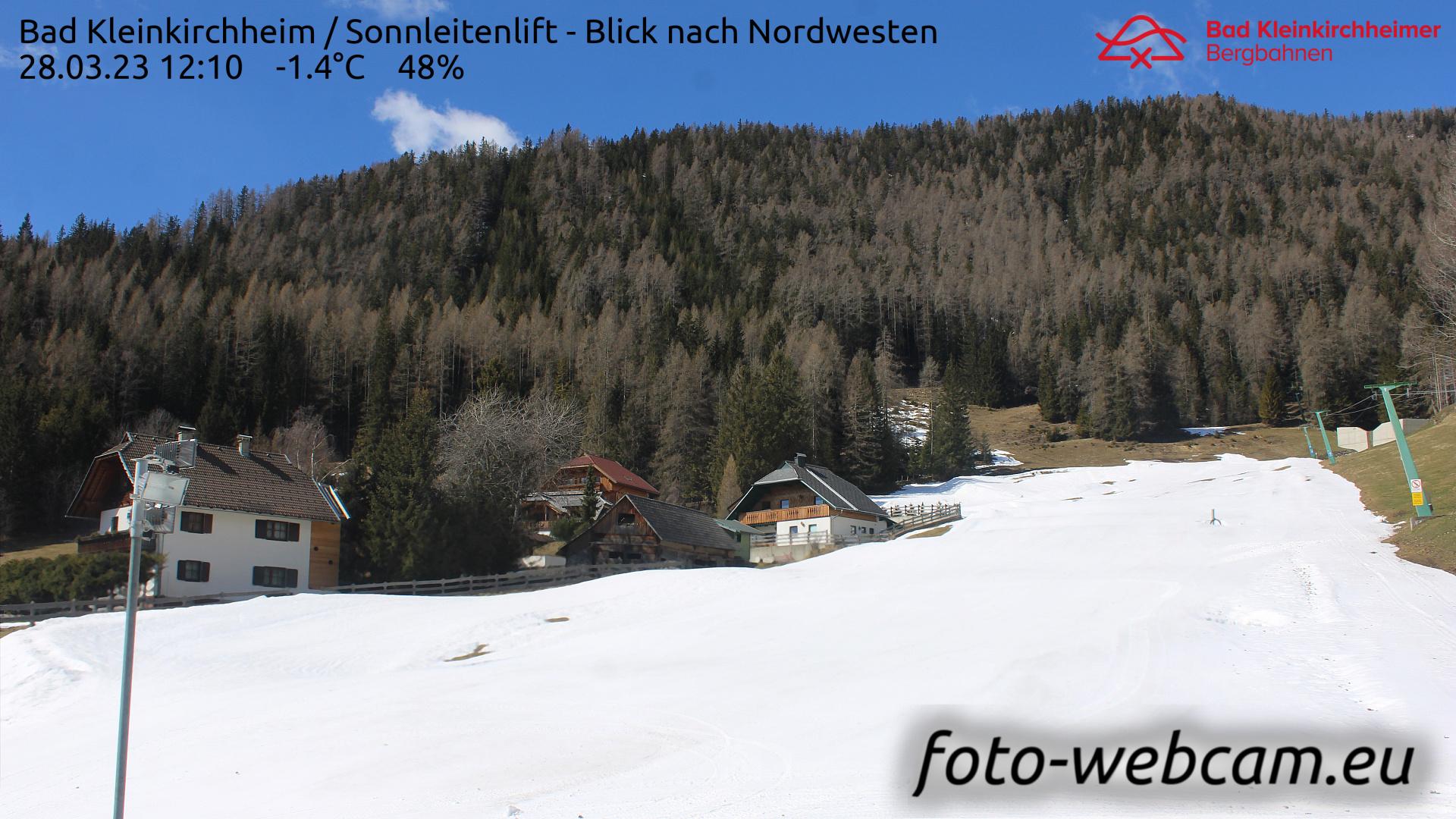Sankt Oswald: Bad Kleinkirchheim - Sonnleitenlift - Blick nach Nordwesten