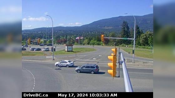 Traffic Cam Nanaimo › West: Hwy 19 at Northfield Rd in - looking west