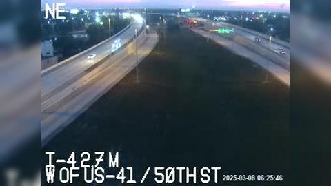 Traffic Cam Tampa: I-4 W of US-41 - 50th St