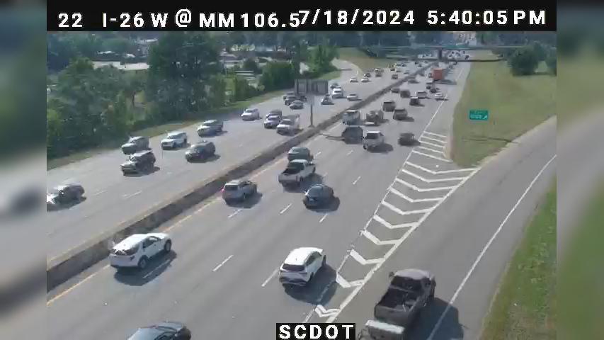 Traffic Cam Chartwell: I-26 W @ MM 106.5 (St. Andrews Rd)