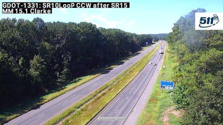 Traffic Cam Athens-Clarke County Unified Government: GDOT-CCTV-SR10-01510-CCW-01--1