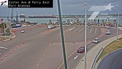 Traffic Cam Port Aransas › West: Ferry Loading Lanes (PA)