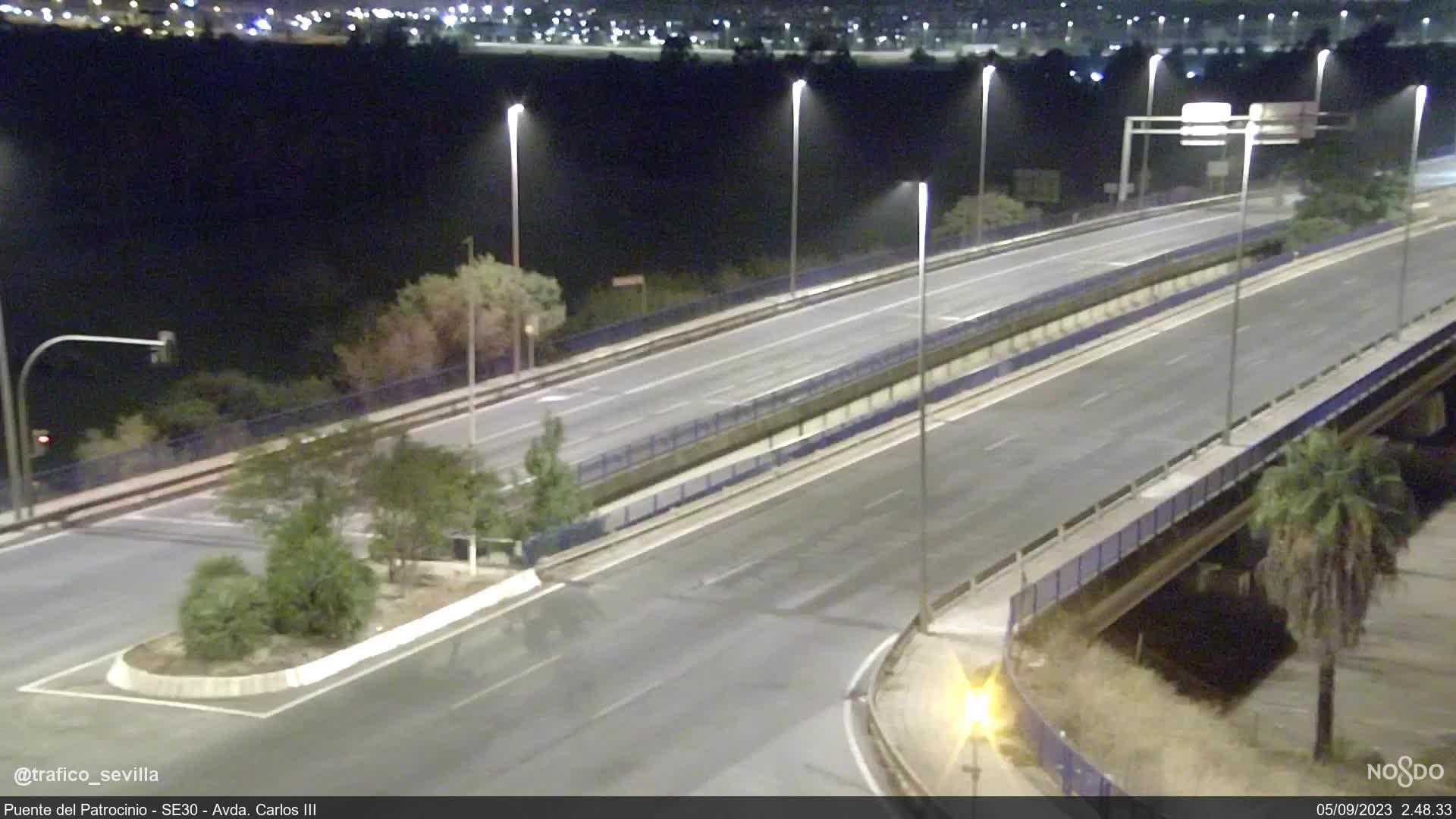 webcam de tráfico Puente Tsabel II - Paseo Colon - Arjona Sevilla en directo