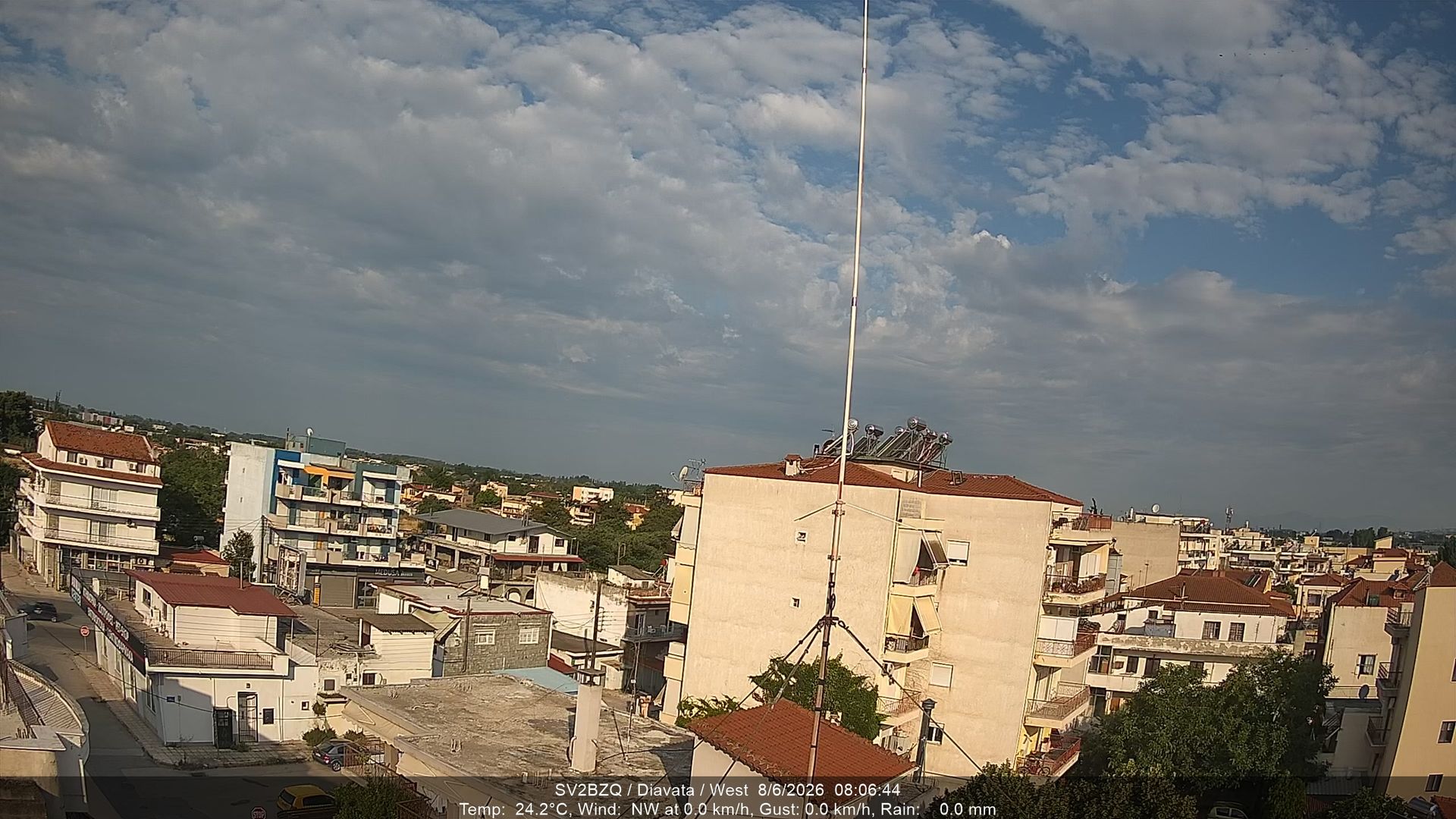 Traffic Cam Nea Malgara: Live WEBCAM from SV2BZQ - DIAVATA (EAST) - THESSALONIKI (2