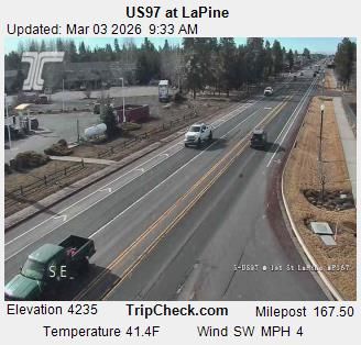 Traffic Cam La Pine: US 97 at LaPine