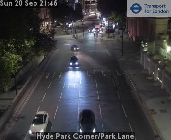 Traffic Cam London: Hyde Park Corner/Park Lane