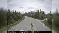 Trout Lake › North: Hwy 23, near the Upper Arrow Lake ferry landing at Shelter Bay, middle of queue, looking north - Day time