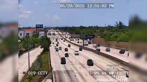 Traffic Cam North Miami: I-95 at Northwest 125th Street