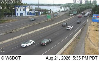Traffic Cam Officers Row: I-5 at MP 0.32: Interstate Bridge