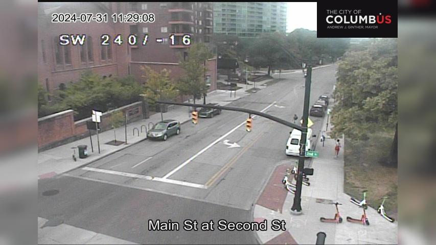 Traffic Cam River South: Main St at Second St