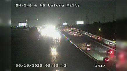 Traffic Cam North Houston › South: SH-249 Northbound before Mills