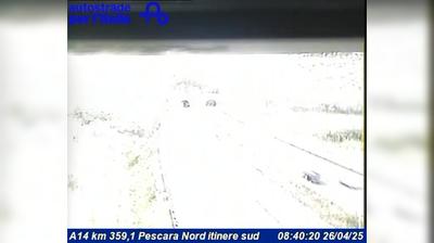 Preview delle webcam di Silvi Marina: A14 km 359,1 Pescara Nord itinere sud