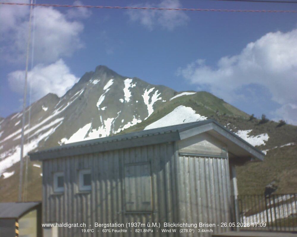 Wolfenschiessen: Bergstation Haldigrat (1937m) Blickrichtung Ost - Brisen