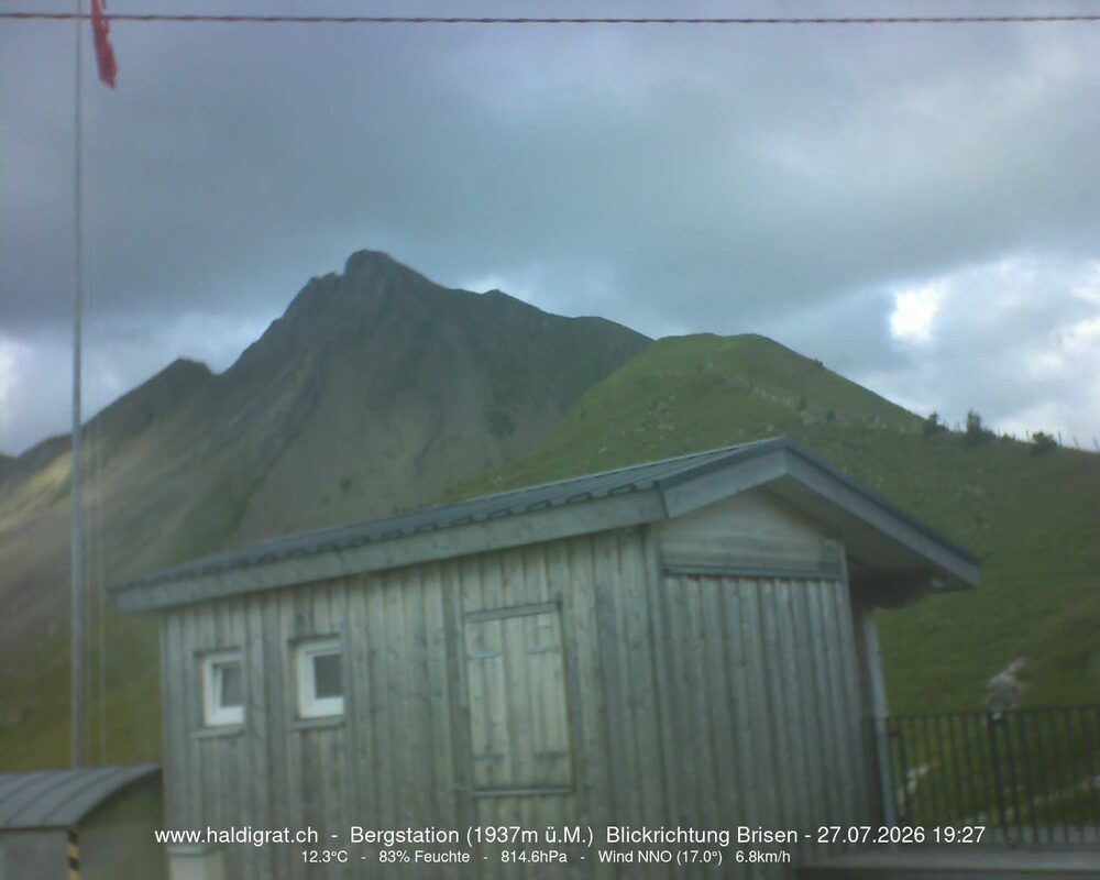 Wolfenschiessen: Bergstation Haldigrat (1937m) Blickrichtung Ost - Brisen