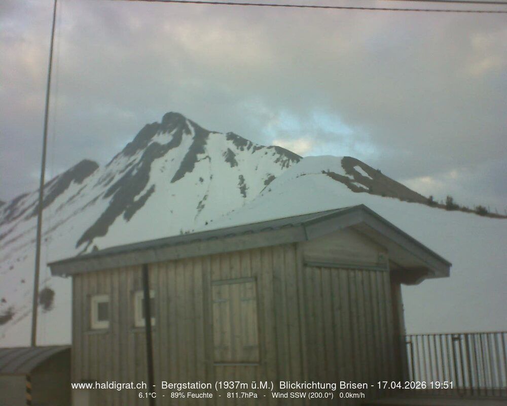 Wolfenschiessen: Bergstation Haldigrat (1937m) Blickrichtung Ost - Brisen