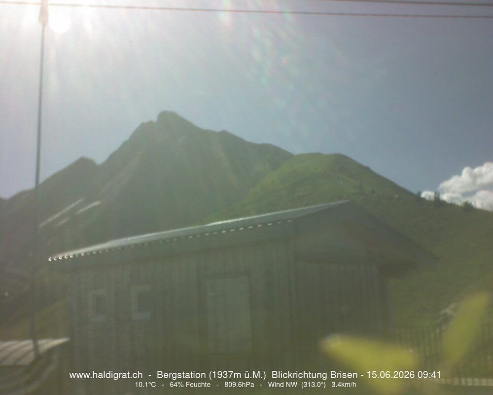 Wolfenschiessen: Bergstation Haldigrat (1937m) Blickrichtung Ost - Brisen