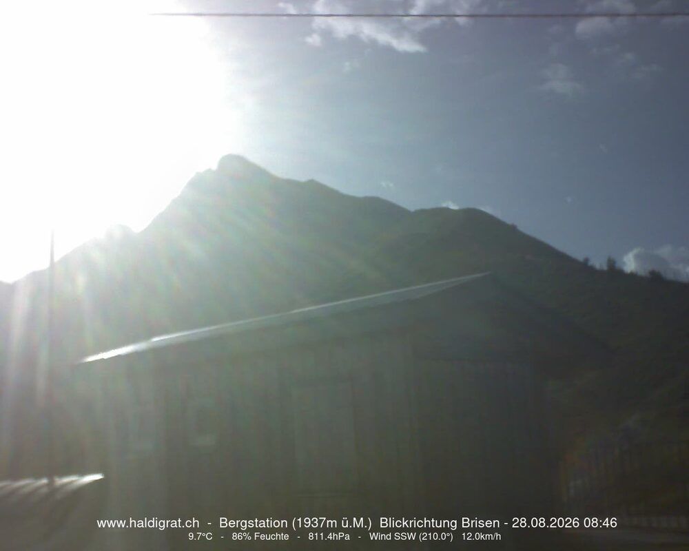 Wolfenschiessen: Bergstation Haldigrat (1937m) Blickrichtung Ost - Brisen