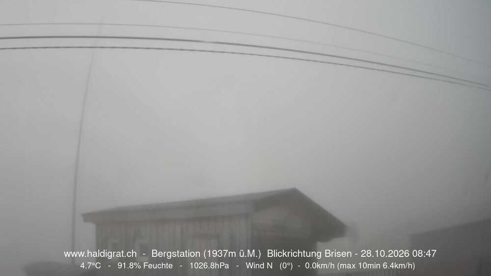 Wolfenschiessen: Bergstation Haldigrat (1937m) Blickrichtung Ost - Brisen