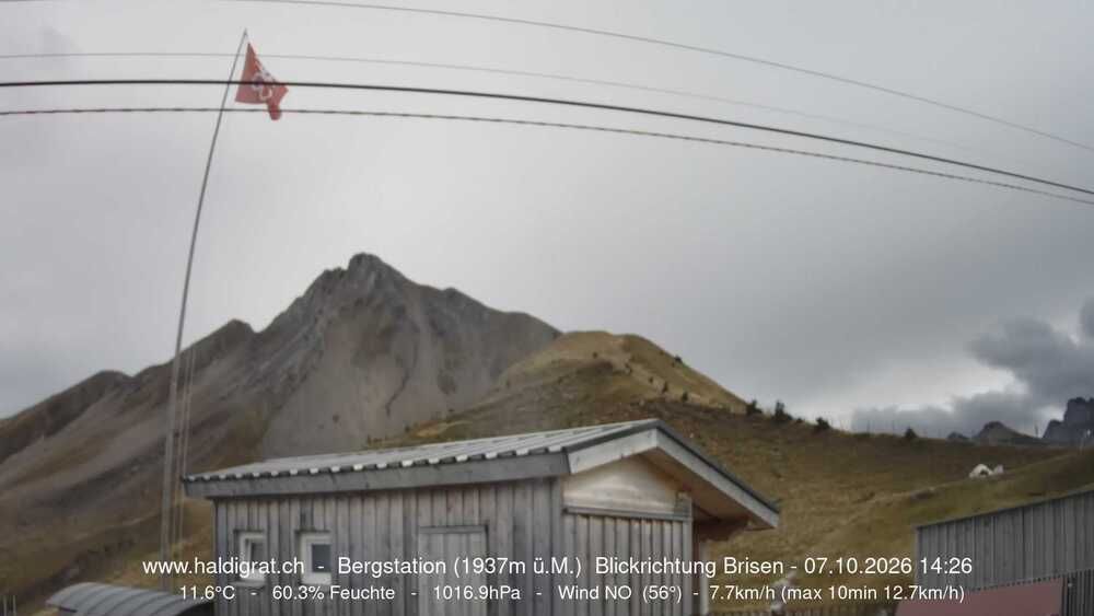 Wolfenschiessen: Bergstation Haldigrat (1937m) Blickrichtung Ost - Brisen
