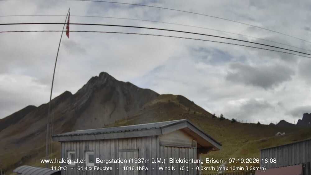 Wolfenschiessen: Bergstation Haldigrat (1937m) Blickrichtung Ost - Brisen