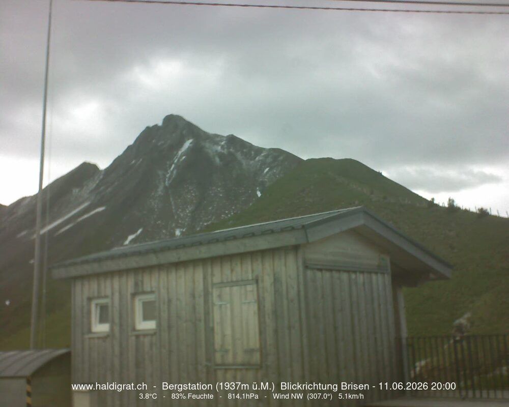 Wolfenschiessen: Bergstation Haldigrat (1937m) Blickrichtung Ost - Brisen