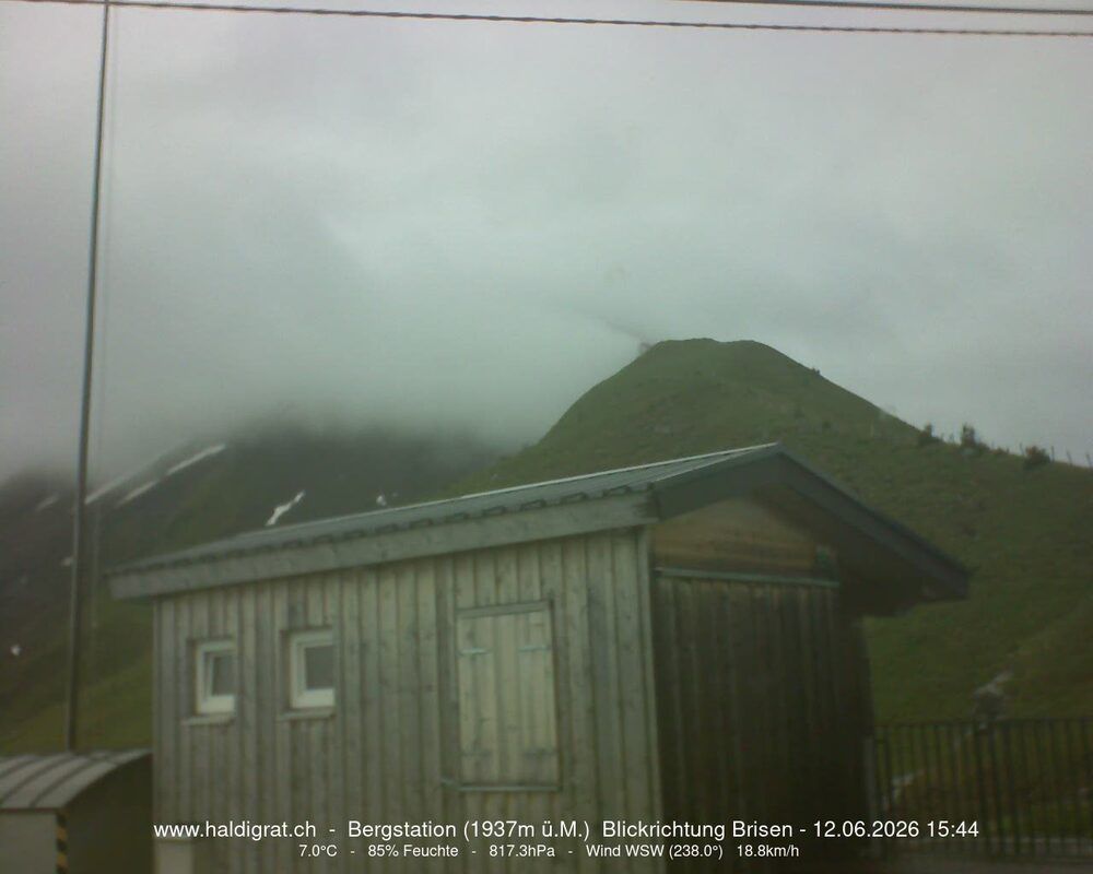 Wolfenschiessen: Bergstation Haldigrat (1937m) Blickrichtung Ost - Brisen