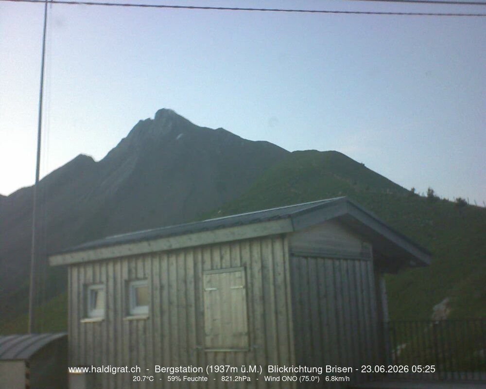 Wolfenschiessen: Bergstation Haldigrat (1937m) Blickrichtung Ost - Brisen