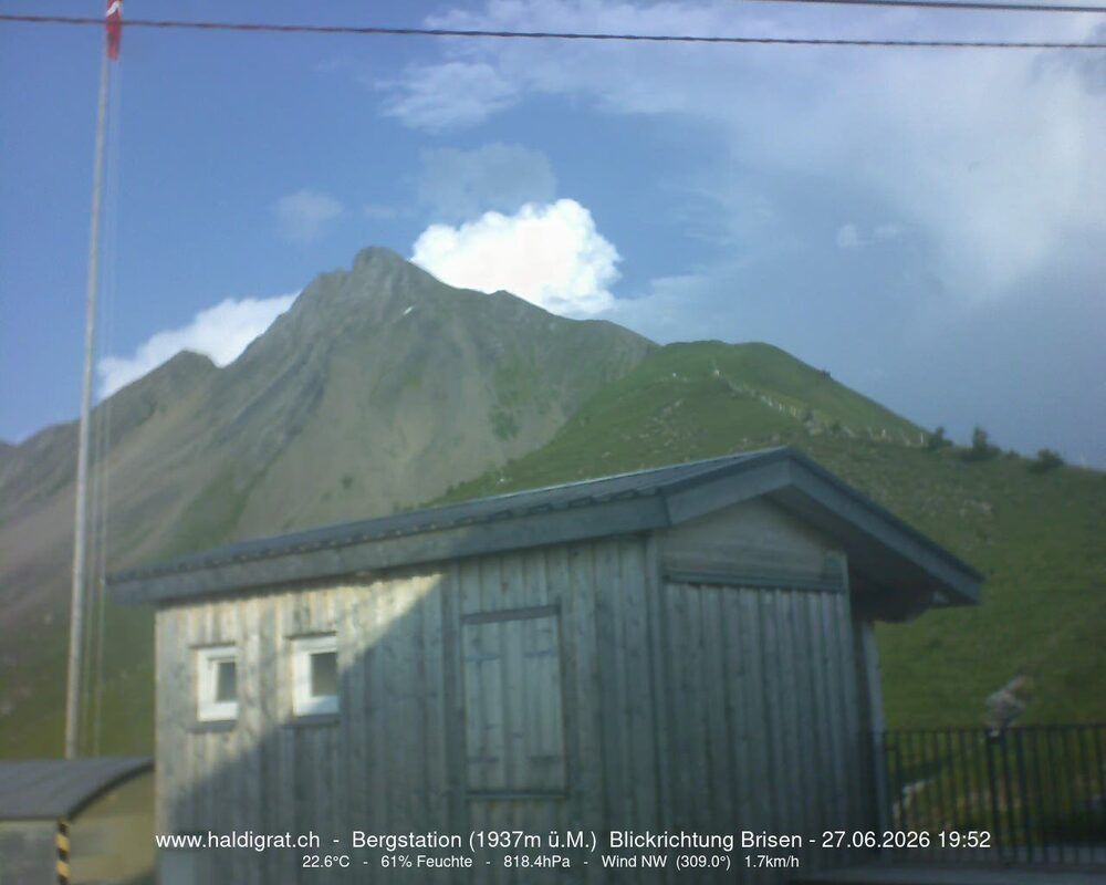 Wolfenschiessen: Bergstation Haldigrat (1937m) Blickrichtung Ost - Brisen