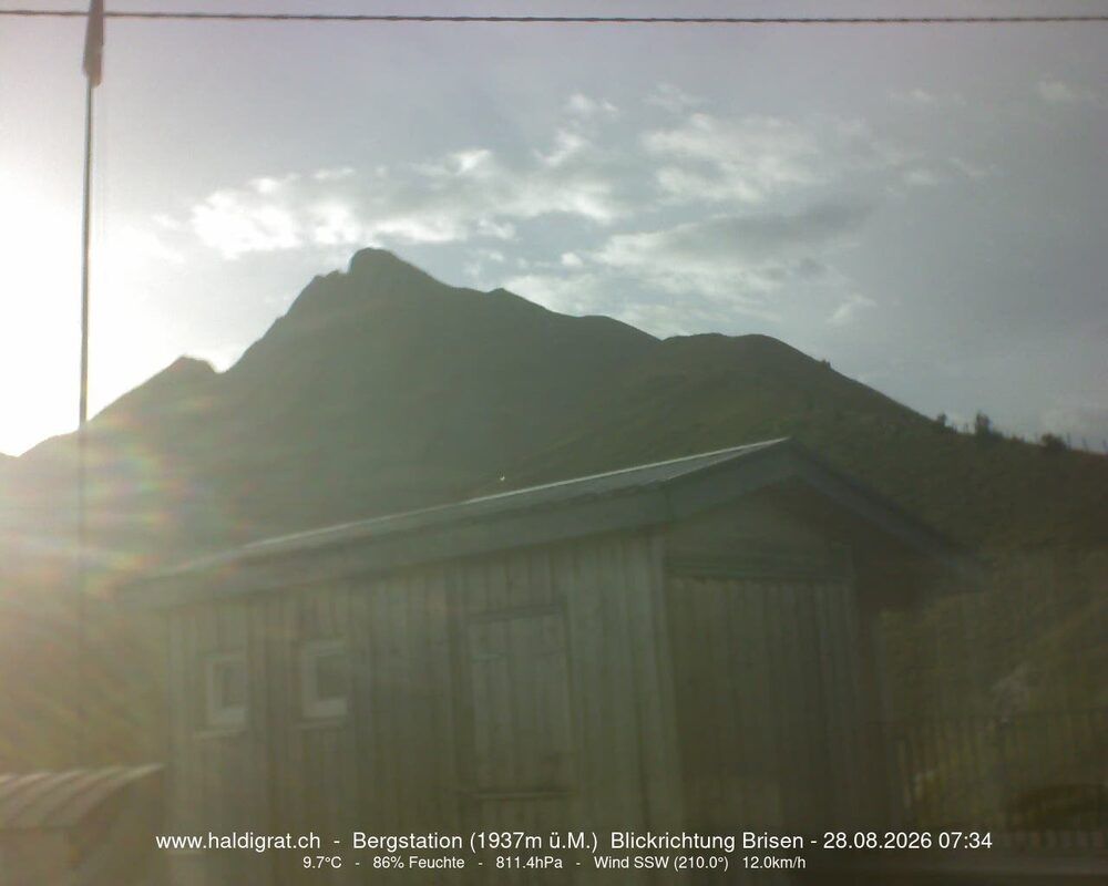 Wolfenschiessen: Bergstation Haldigrat (1937m) Blickrichtung Ost - Brisen