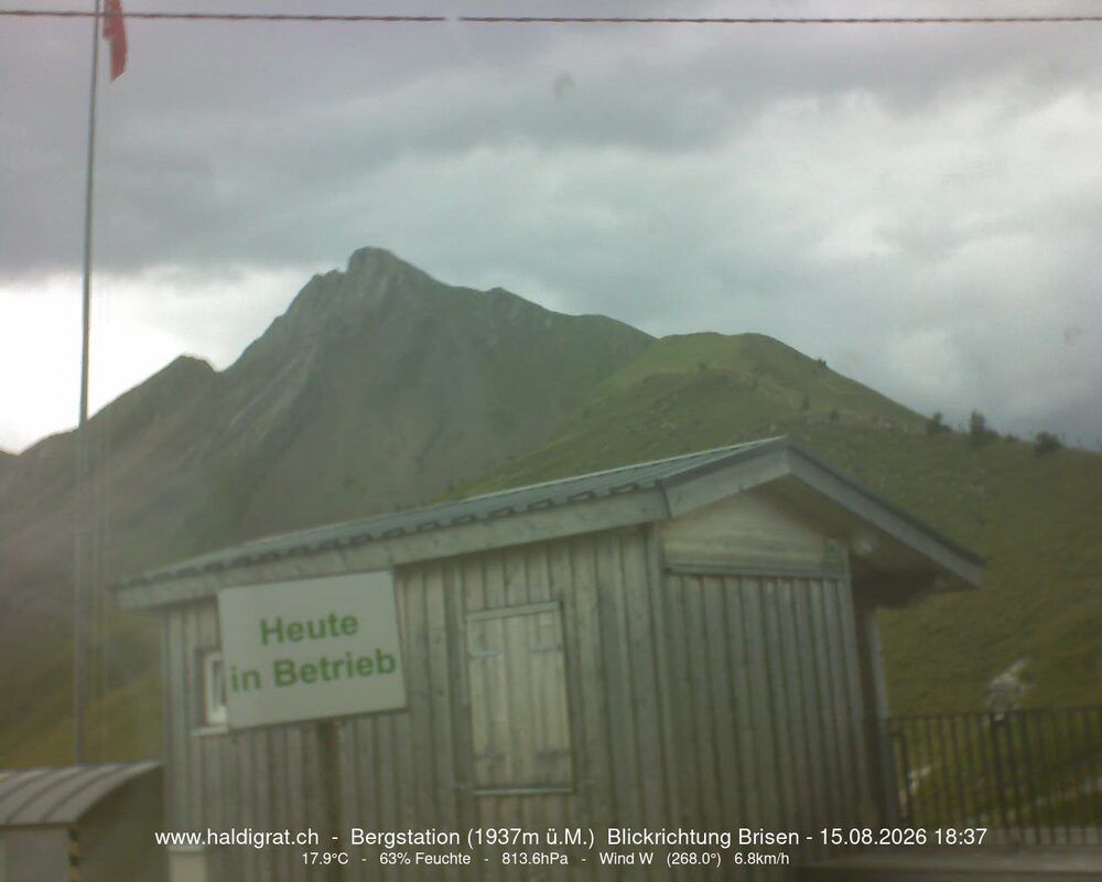 Wolfenschiessen: Bergstation Haldigrat (1937m) Blickrichtung Ost - Brisen