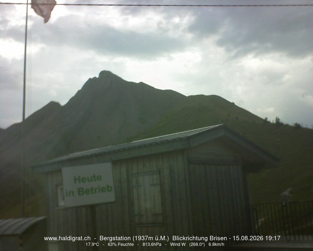 Wolfenschiessen: Bergstation Haldigrat (1937m) Blickrichtung Ost - Brisen
