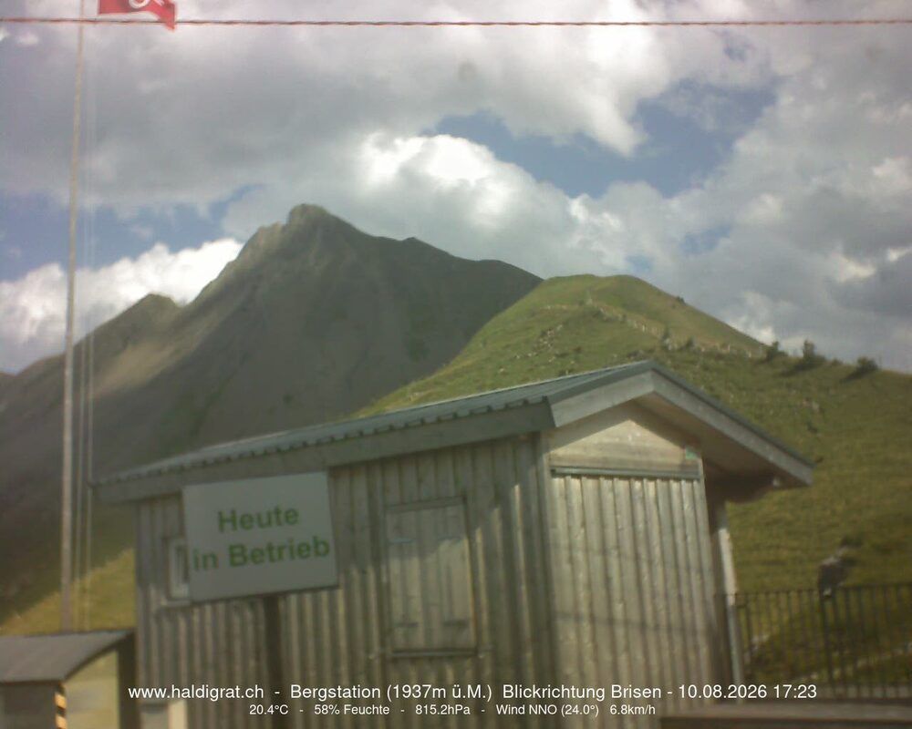 Wolfenschiessen: Bergstation Haldigrat (1937m) Blickrichtung Ost - Brisen