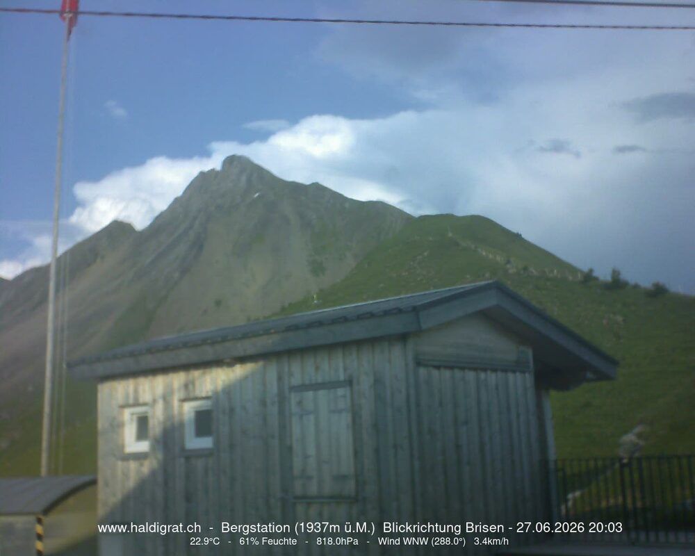 Wolfenschiessen: Bergstation Haldigrat (1937m) Blickrichtung Ost - Brisen