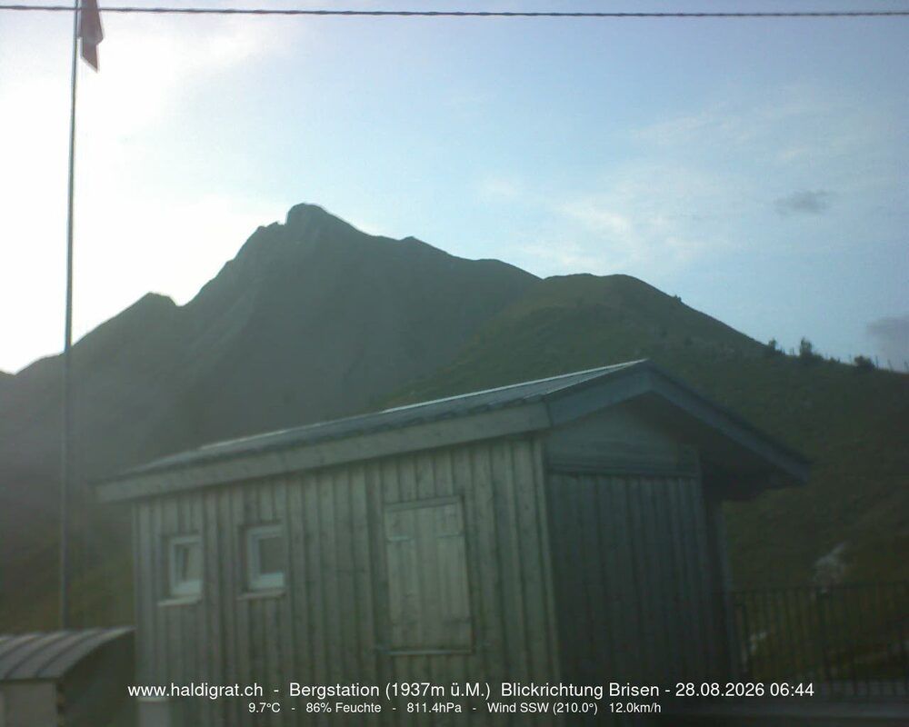 Wolfenschiessen: Bergstation Haldigrat (1937m) Blickrichtung Ost - Brisen
