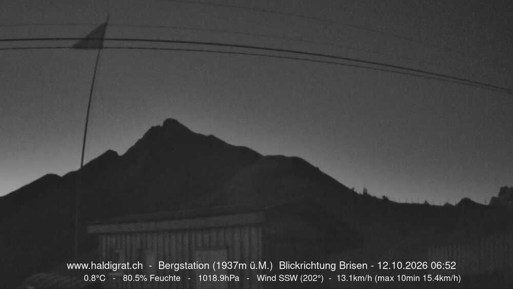 Wolfenschiessen: Bergstation Haldigrat (1937m) Blickrichtung Ost - Brisen